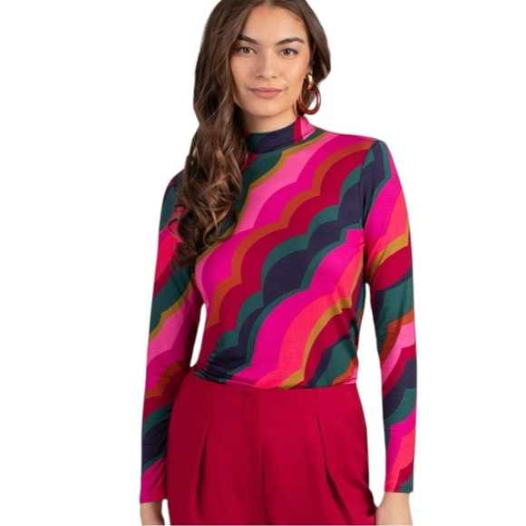 New! Trina Turk Pierce Long‎ Sleeve Top - Picture 1 of 7